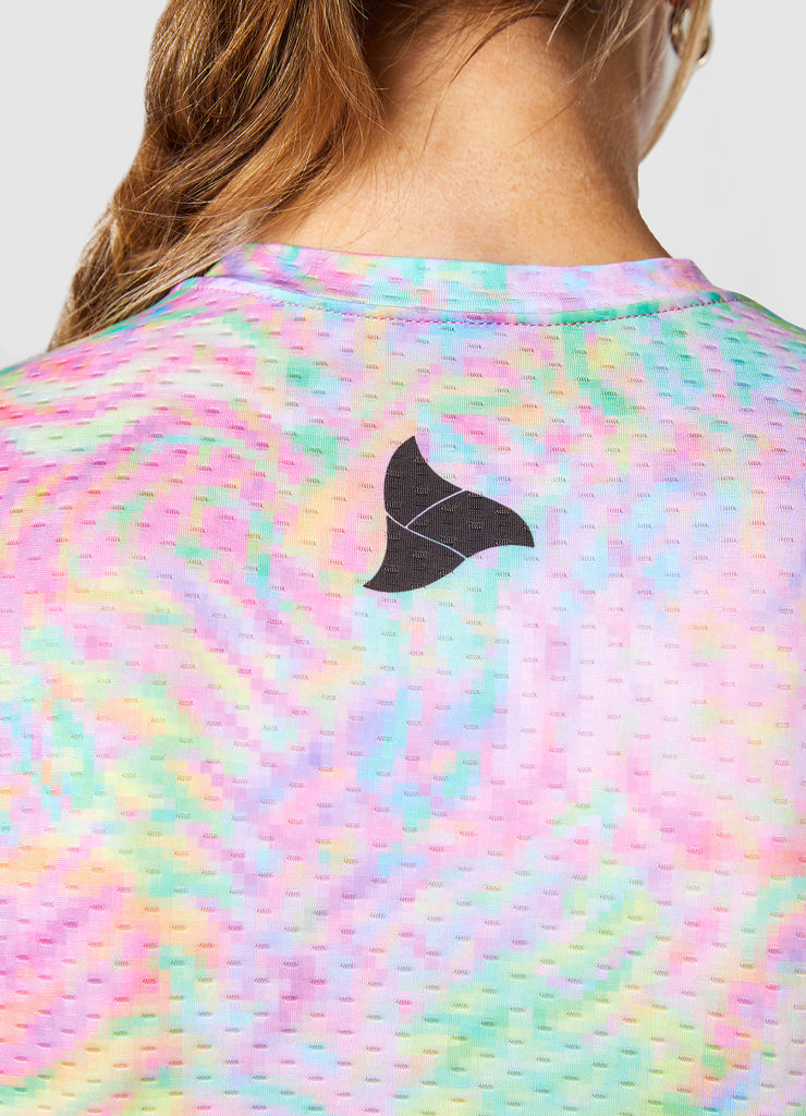 Women wearing a TRI-FIT GEO ZAPP Triathlon Suit