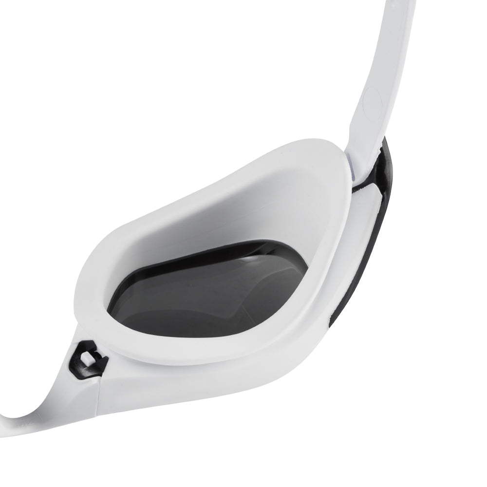 TRI-FIT PROPEL Swim Goggles in white with silver mirrored lens. Part of the award-winning TRI-FIT Goggle range.