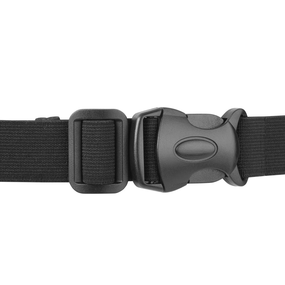 TRI-FIT Race Bet in black with white logo and 6 energy gel loops, 3 race number toggles and size adjustable buckle. 